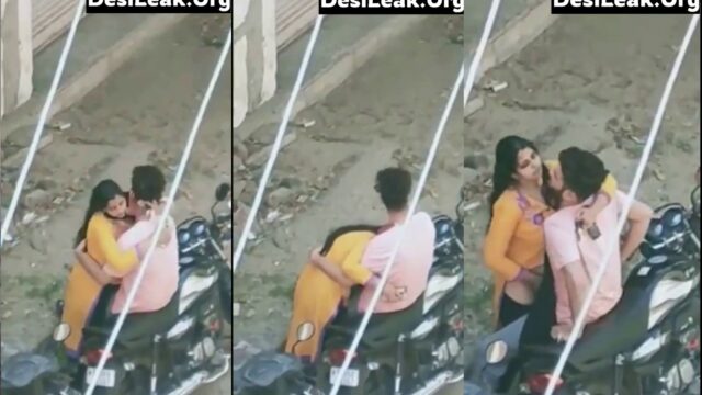 Cute desi girl sucking bf’s dick & fucking outdoor on the street, leaked video